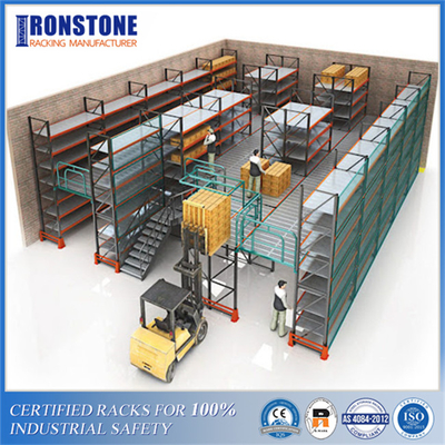 Hoge opslagprestaties Mezzanine vloerontwerp Multi Level Racks System